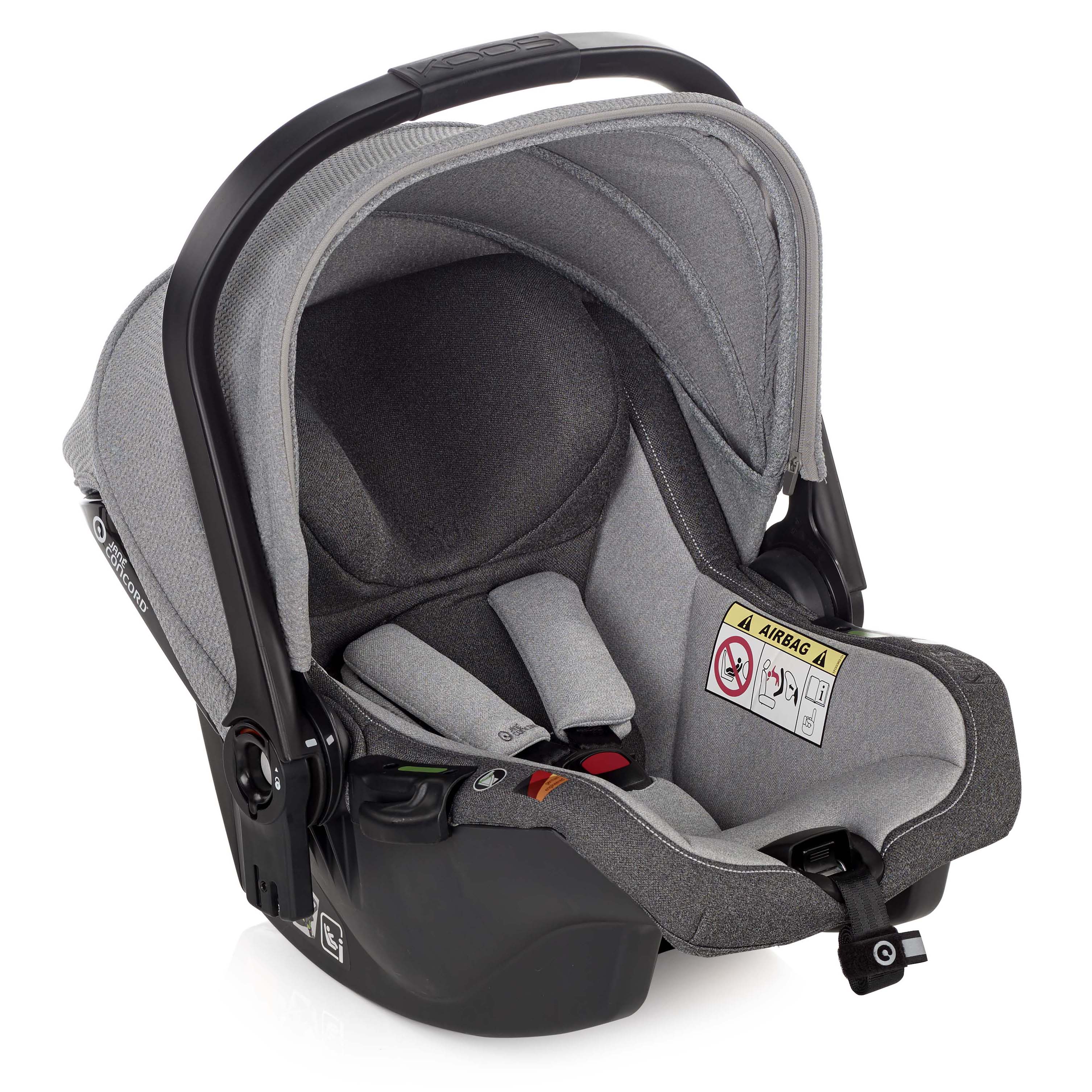 Jané Trider Travel System Bundle with Transporter Plus & Koos R1 i-Size Car Seat, Sand