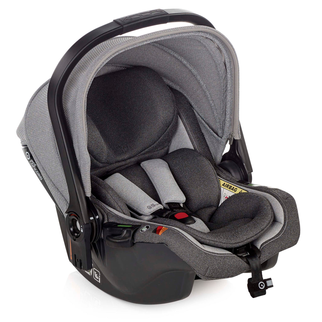 Jané Trider Travel System Bundle with Transporter Plus & Koos R1 i-Size Car Seat, Black