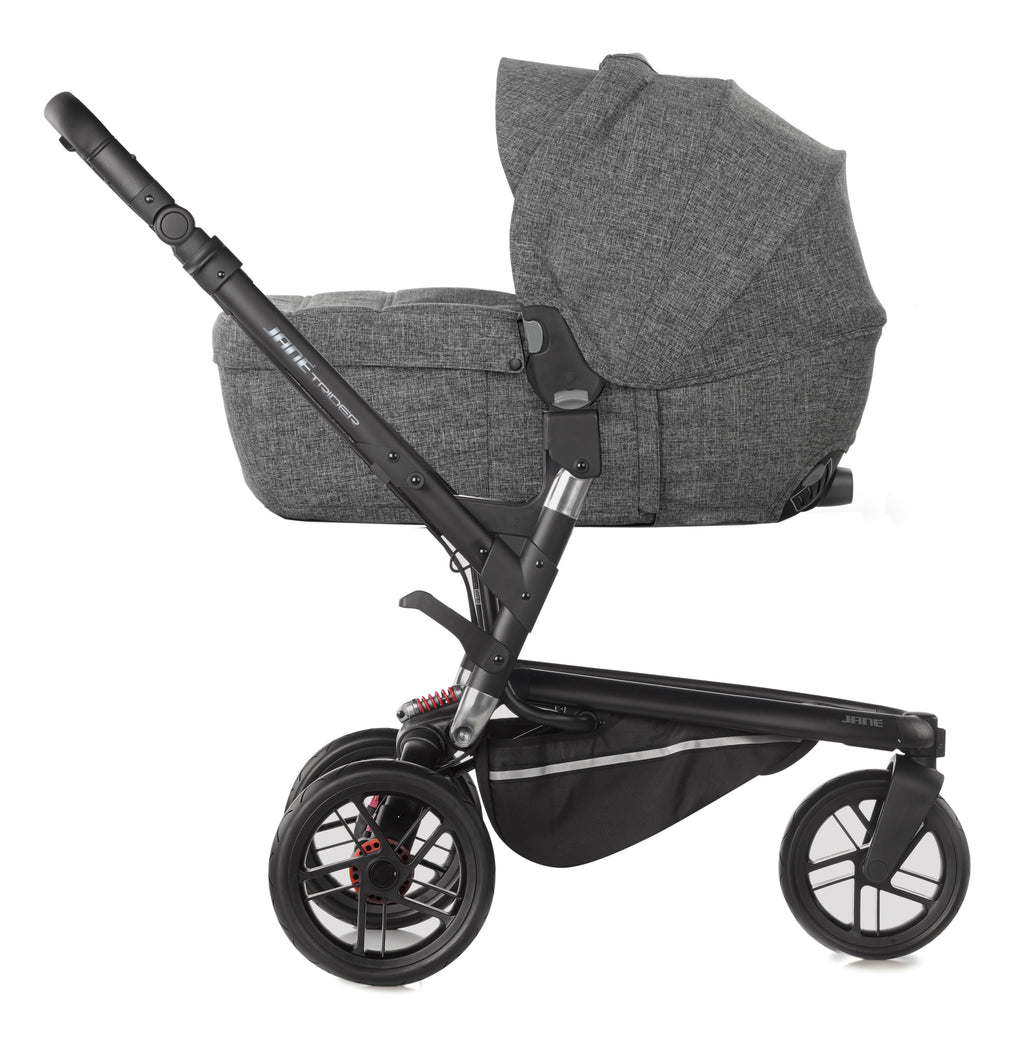 Jané Trider Travel System Bundle with Transporter Plus & Koos R1 i-Size Car Seat, Sand