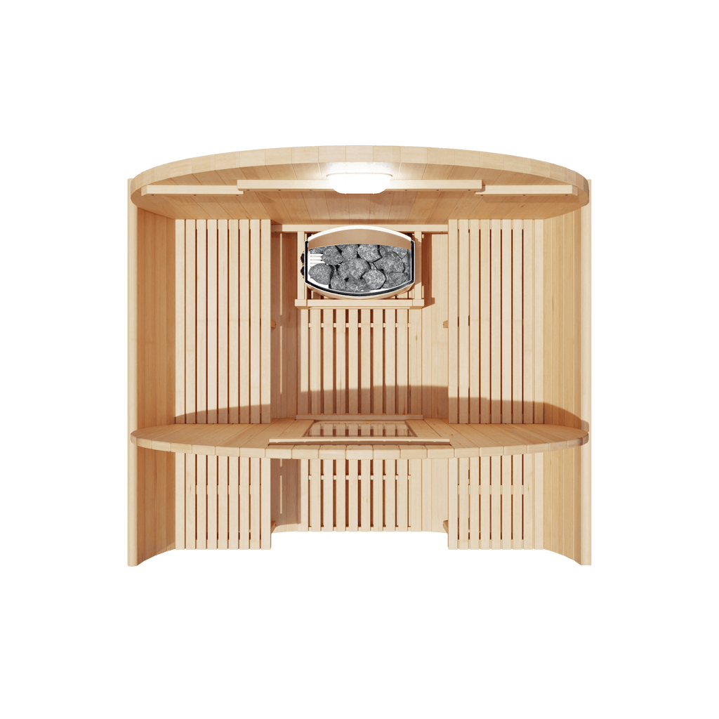 KOVE Outdoor Barrel Sauna – 1–2 Person Garden Sauna with 4.5kW Electric Heater