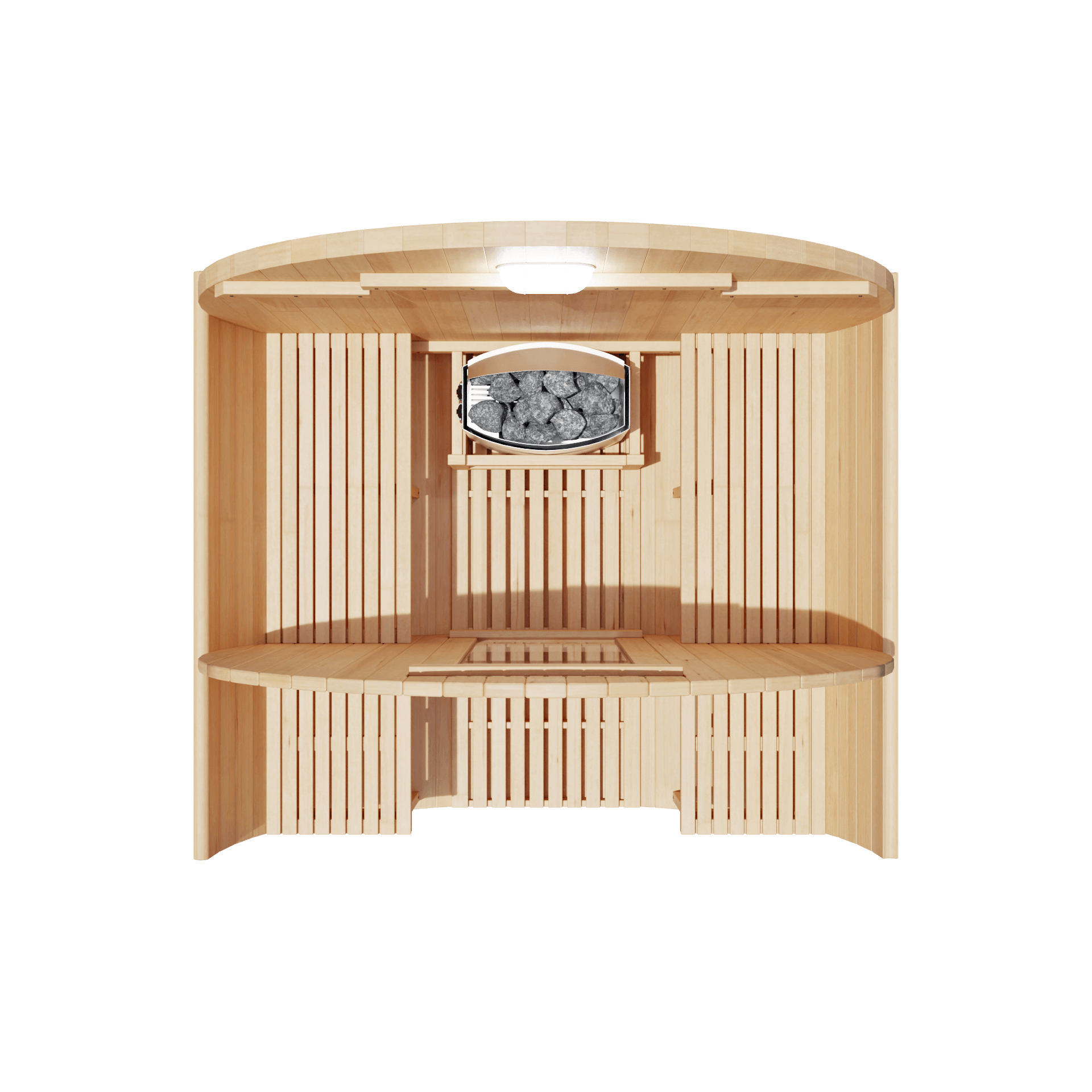 KOVE Outdoor Barrel Sauna – 1–2 Person Garden Sauna with 4.5kW Electric Heater
