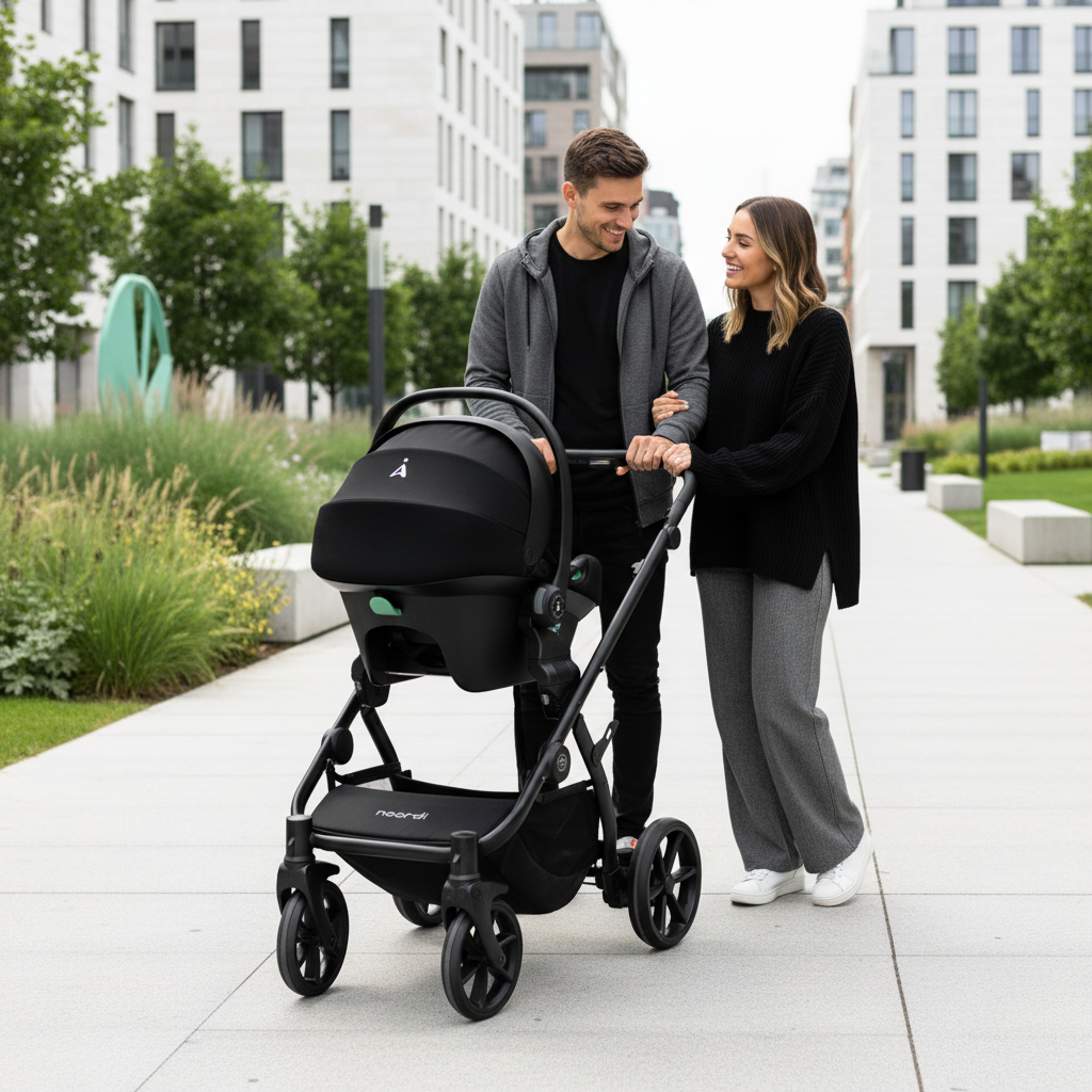 Noordi Sole V3 - 2in1 Pushchair with ThermoCot™ Carrycot, Woodland Green