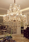 Large Villa 24/32/36/48 Lamps Crystal Chandelier Stair Long Lighting Fixture
