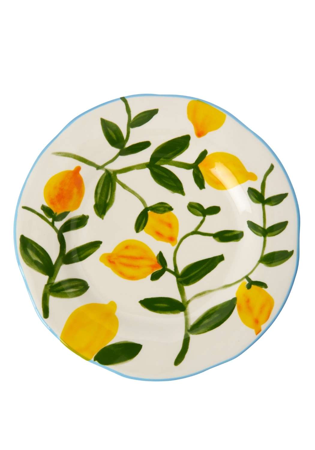 Buds in May — Hand-Painted Lunch Plates Inspired by Matisse Set of 4
