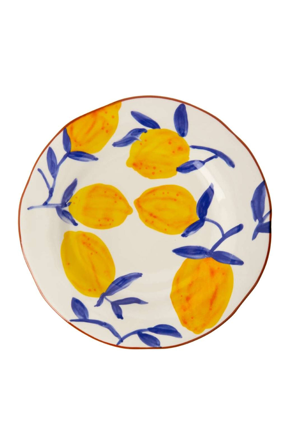 Buds in May — Hand-Painted Lunch Plates Inspired by Matisse Set of 4