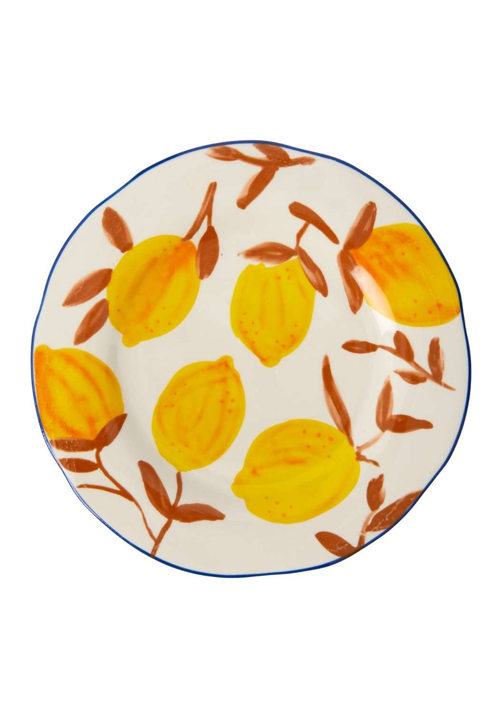 Buds in May — Hand-Painted Lunch Plates Inspired by Matisse Set of 4