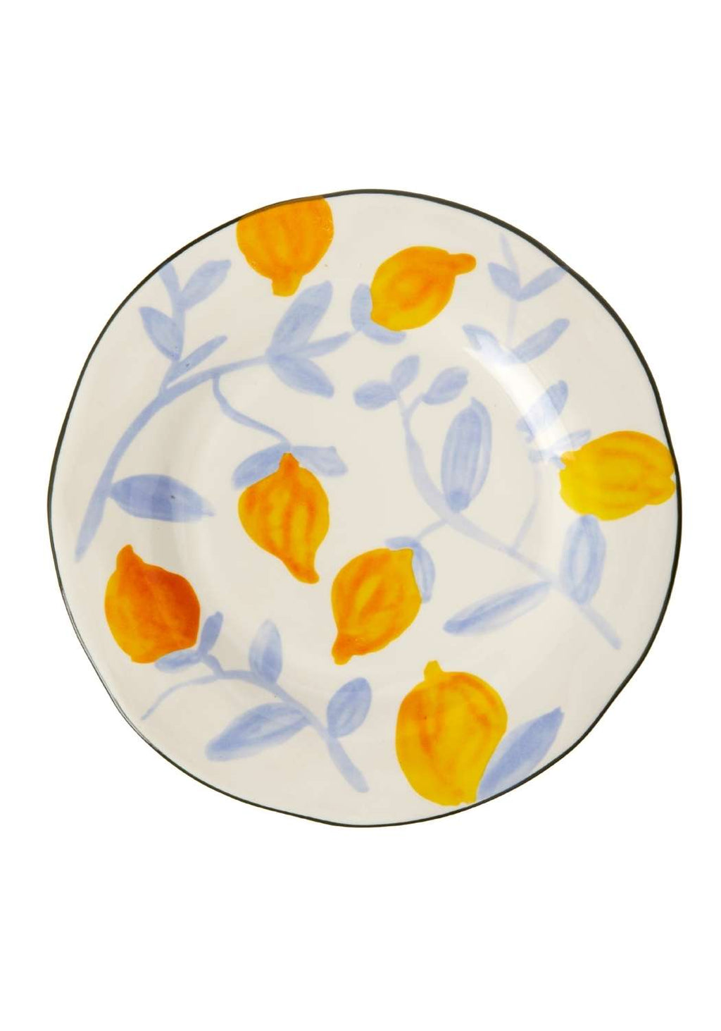 Buds in May — Hand-Painted Lunch Plates Inspired by Matisse Set of 4