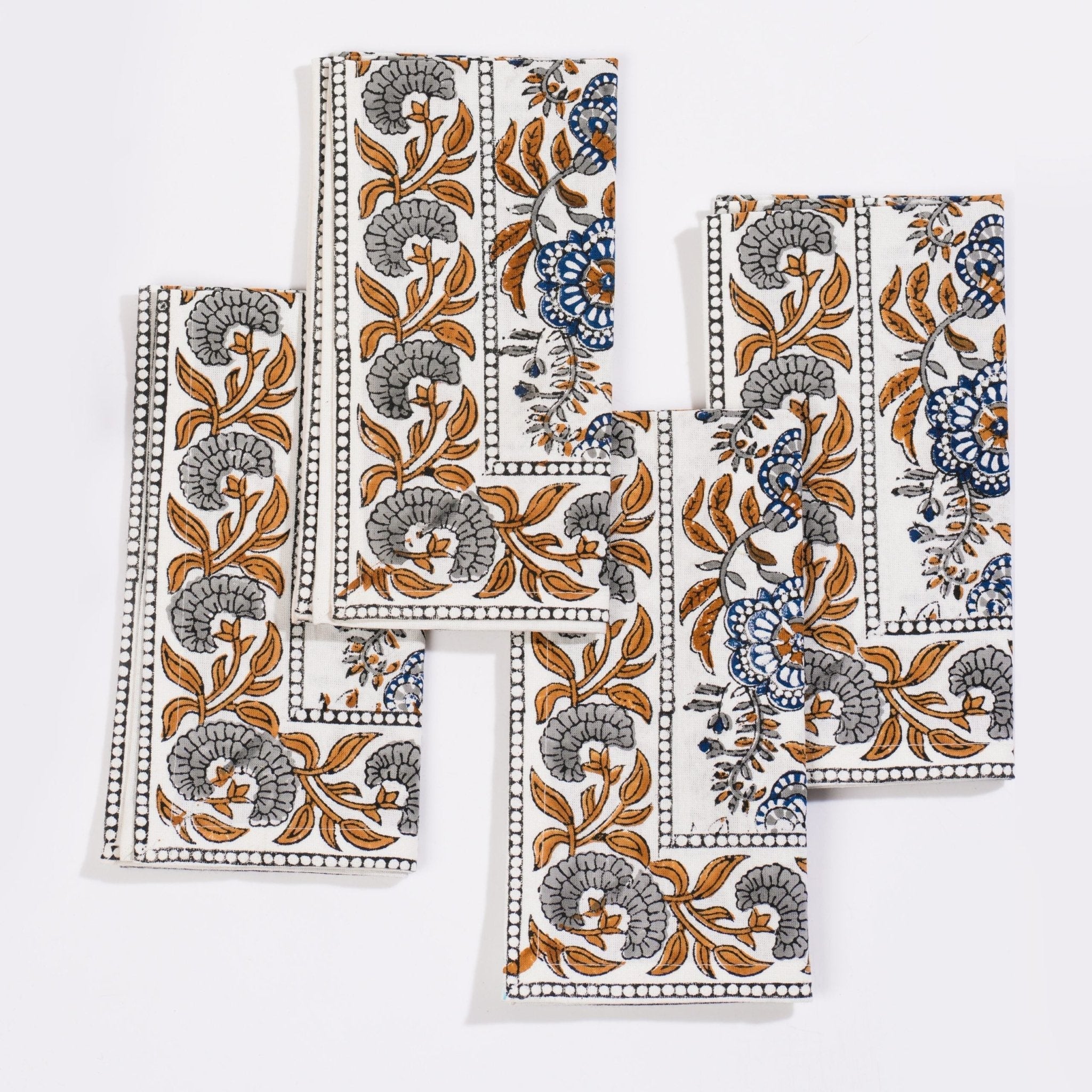 Napkins - Set of 4 Coromandel Nut Blue